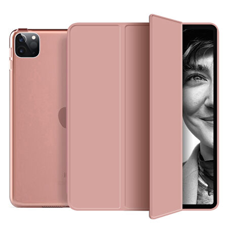 Apple iPad Pro 12.9 6. Nesil M2 Kılıf PU Deri Smart Standlı Case A2436 A2437 A2764 A2766