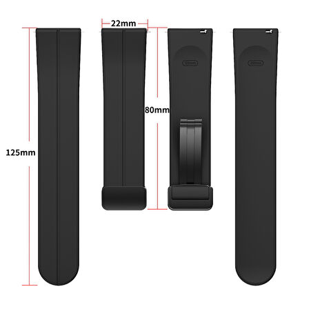 Xiaomi Redmi Watch 5 Active/Lite Kordon Magnetli Ayarlanır Silikon Kordon 22mm