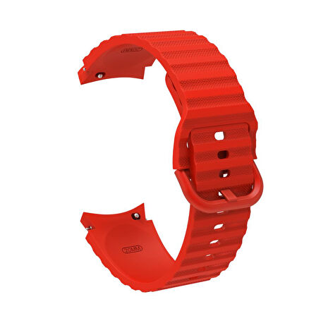 Samsung Galaxy Watch 4 5 6 7 FE 40 40 44 Classic 42 43 46 47 mm Kordon Wave Dalgalı Silikon Kordon