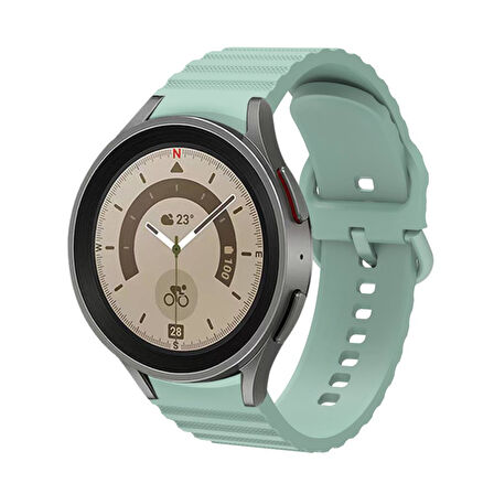 Samsung Galaxy Watch 4 5 6 7 FE 40 40 44 Classic 42 43 46 47 mm Kordon Wave Dalgalı Silikon Kordon