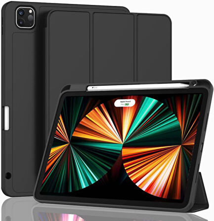 Apple iPad Pro 11 4. Nesil 3. Nesil Kılıf Pen Charge Kalem Bölmeli A2435 A2759 A2761 A2762