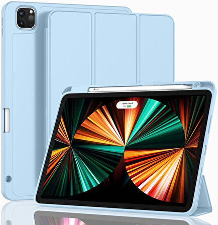 Apple iPad Pro 11 4. Nesil 3. Nesil Kılıf Pen Charge Kalem Bölmeli A2435 A2759 A2761 A2762