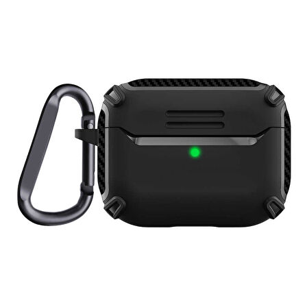 Apple Airpods Pro 2. Nesil Uyumlu Kılıf Karbonfiber TPU Silikon Uyumlu Kılıf 26