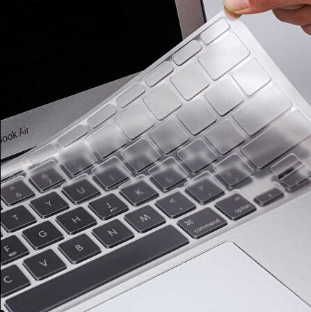 Apple Macbook Air 13.3inç 2020 A2337 Klavye Koruyucu Şeffaf Silikon Ped