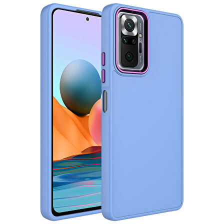 Xiaomi Redmi Note 10 Pro Kılıf Metal Çerçeve Lansman Silikon Kapak