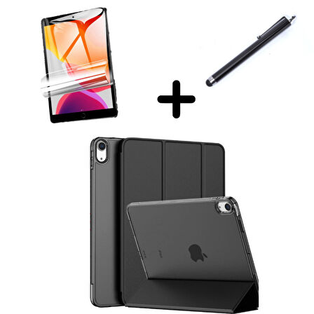 Apple iPad 11.Nesil A16 11inç/10.Nesil 10.9inç Kılıf SET PU Deri Smart Tablet Kilifi Ekran Koruyucu + Kalem