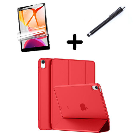 Apple iPad 11.Nesil A16 11inç/10.Nesil 10.9inç Kılıf SET PU Deri Smart Tablet Kilifi Ekran Koruyucu + Kalem
