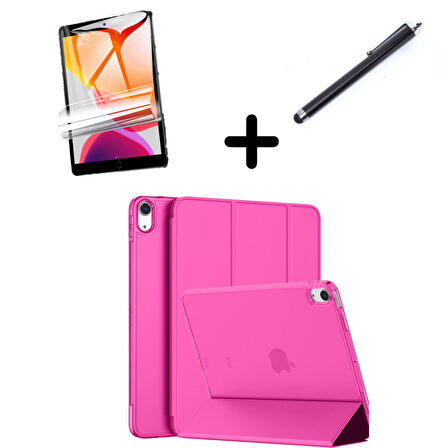 Apple iPad 11.Nesil A16 11inç/10.Nesil 10.9inç Kılıf SET PU Deri Smart Tablet Kilifi Ekran Koruyucu + Kalem