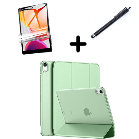 Apple iPad 11.Nesil A16 11inç/10.Nesil 10.9inç Kılıf SET PU Deri Smart Tablet Kilifi Ekran Koruyucu + Kalem