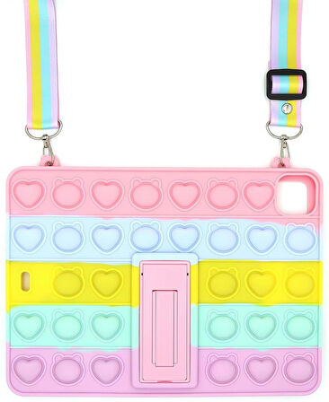 Apple iPad 11.Nesil A16 11inç/10.Nesil 10.9inç Kılıf Cute Dolls Standlı Eğlenceli 3D Karekterli Çocuk Kılıfı