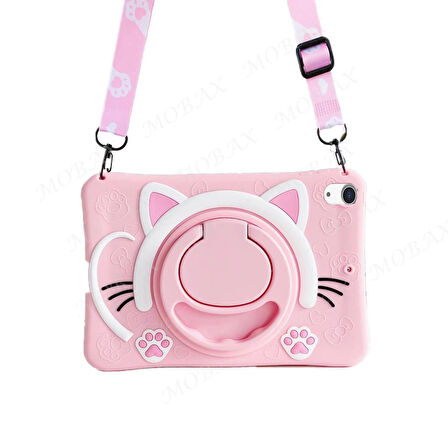Apple iPad 11.Nesil A16 11inç/10.Nesil 10.9inç Kılıf Cute Dolls Standlı Eğlenceli 3D Karekterli Çocuk Kılıfı