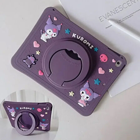 Samsung Galaxy Tab S6 Lite 2024 P620 P610 Kılıf Cute Dolls Standlı Eğlenceli 3D Karekterli Çocuk Kılıfı 13-15-17