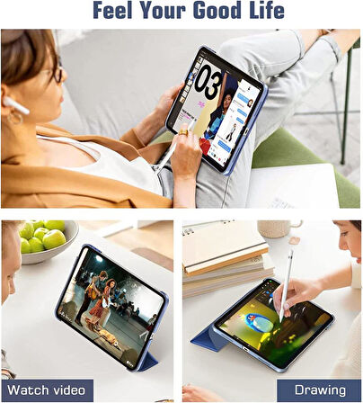 Apple iPad 11.Nesil A16 11inç/10.Nesil 10.9inç Kılıf PU Deri Smart Standlı Case