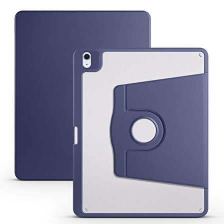 Apple iPad 11.Nesil A16 11inç/10.Nesil 10.9inç Kılıf Termik Kalem Bölmeli Dönebilen Standlı Kılıf Smart Case