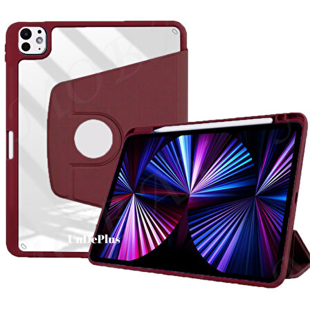 Apple iPad Pro 11 3. 4. Nesil Kılıf Termik Kalem Bölmeli Dönebilen Standlı Kılıf A2435 A2759 A2761-62 A2377-01 A2459-60