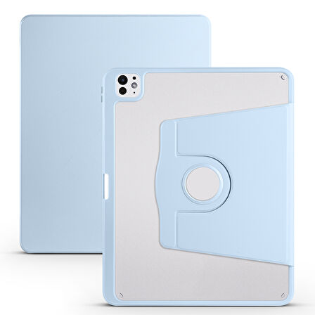 Apple iPad Pro 12.9 6. 5. Nesil Kılıf Termik Kalem Bölmeli Dönebilen Standlı Kılıf Smart A2436-37-61-62 A2764-66 A2378-79