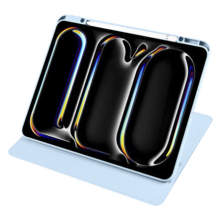 Apple iPad Pro 12.9 6. 5. Nesil Kılıf Termik Kalem Bölmeli Dönebilen Standlı Kılıf Smart A2436-37-61-62 A2764-66 A2378-79