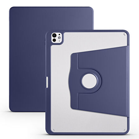 Apple iPad Pro 12.9 4. 3. Nesil Kılıf Termik Kalem Bölmeli Dönebilen Standlı Kılıf A2229-32-33 A20-69 A1895-76 A1983