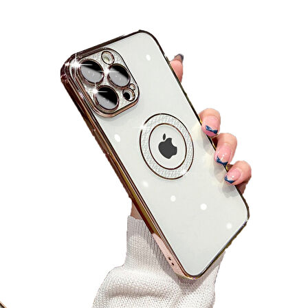 Apple iPhone 14 Pro Max Kılıf Prıltılı Çıkartılabilir Kamera Lens Korumalı Esta Kapak