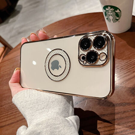 Apple iPhone 14 Pro Max Kılıf Prıltılı Çıkartılabilir Kamera Lens Korumalı Esta Kapak