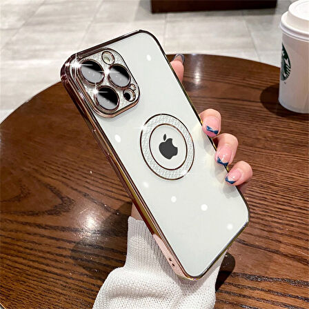 Apple iPhone 14 Pro Max Kılıf Prıltılı Çıkartılabilir Kamera Lens Korumalı Esta Kapak