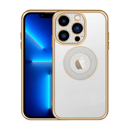 Apple iPhone 14 Pro Max Kılıf Prıltılı Çıkartılabilir Kamera Lens Korumalı Esta Kapak