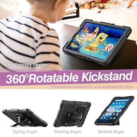 Samsung Galaxy Tab A8 10.5 SM-X200 X205 X207 Kılıf Defender Askılı Pars Case Fuji