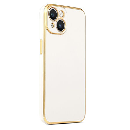 Apple iPhone 14 Kılıf Köşeli Altın Model Kapak