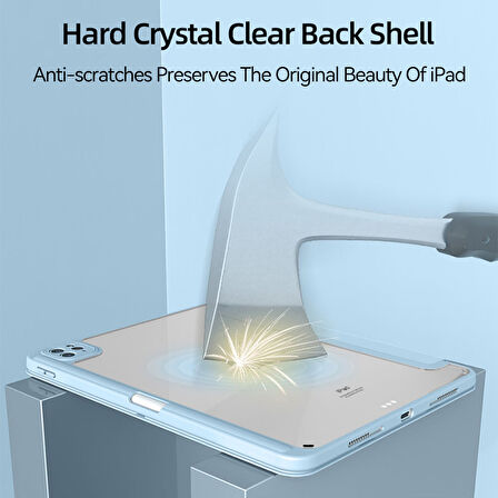 Apple iPad Pro 11 3. 4. Nesil Kılıf Grafiti Şeffaf Kalem Bölmeli A2435 A2759 A2761-62 A2377-01 A2459-60