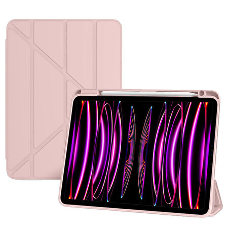 Apple iPad Pro 11 1. 2. Nesil Kılıf Grafiti Şeffaf Kalem Bölmeli A2228-30-31 A2068-13 A1980-34-79