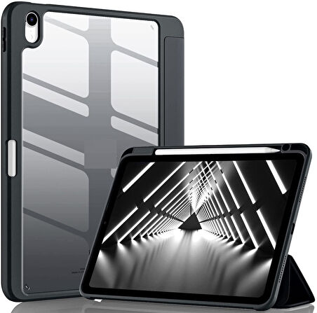 Apple iPad 11.Nesil A16 11inç/10.Nesil 10.9inç Kılıf Grafiti Şeffaf Kalem Bölmeli