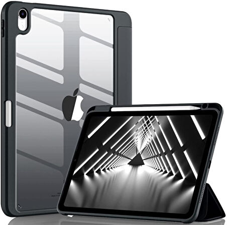 Apple iPad 7. 8. 9. Nesil 10.2" Kılıf Grafiti Şeffaf Kalem Bölmeli 2019 2020 2021