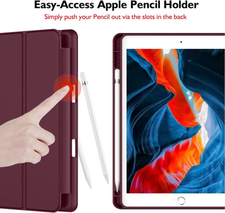 Apple iPad 8. Nesil 10.2" Kılıf Kalem Bölmeli Smart Case A2270 A2428 A2429 A2430