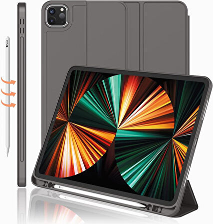 Apple iPad Pro 11 1. 2. 3. 4. Nesil Kılıf Kalem Bölmeli Smart Case 2018-2022