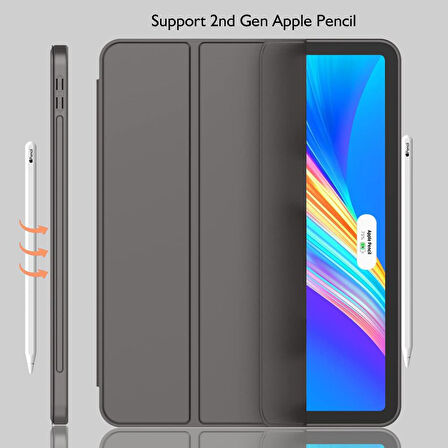 Apple iPad Pro 11 1. 2. 3. 4. Nesil Kılıf Kalem Bölmeli Smart Case 2018-2022