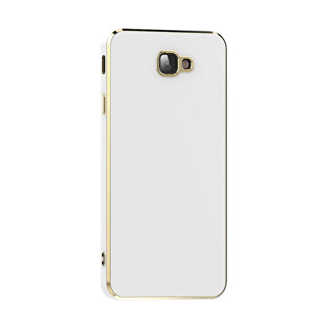 Samsung Galaxy J7 Prime Kılıf Köşeli Altın Model Kapak
