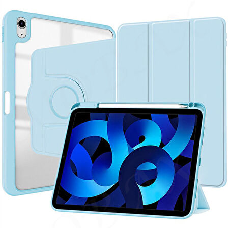 Apple iPad 7. 8. 9. Nesil 10.2" Kılıf Dik-Yatay Kalem Bölmeli Smart Case 2019 2020 2021