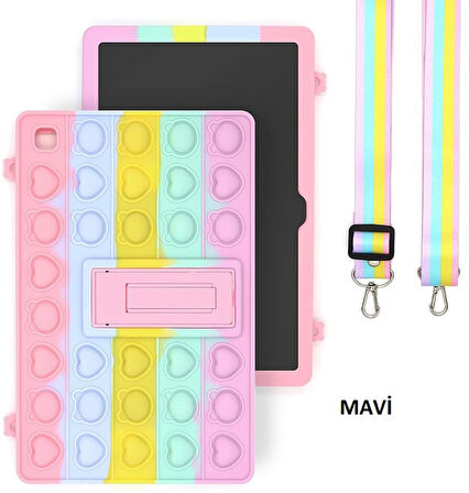 Lenovo Tab M10 3. Nesil TB-328FU T610 Kılıf Cute Dolls Standlı Eğlenceli 3D Karekterli Çocuk Kılıfı