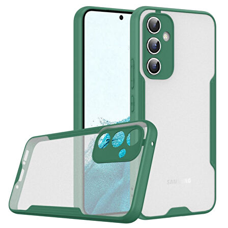 Samsung Galaxy A14 Kılıf Kenar Renkli Kamera Korumalı Mat Kapak