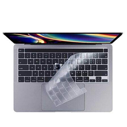 Apple Macbook Pro 14inç M3/M4/Max A3112 A3185 A3401 A2918 A1992 Klavye Koruyucu Şeffaf Silikon Ped