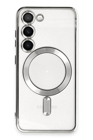 Samsung Galaxy S22 Kılıf Magsafe Kamera Lensli Korumalı Şeffaf Silikon Kapak