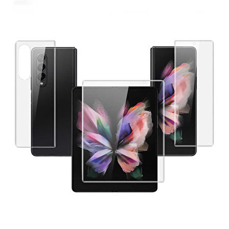 Samsung Galaxy Z Fold 3 Full Ekran Nano Ön Arka Koruyucu Narr TPU