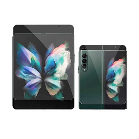 Samsung Galaxy Z Fold 3 Full Ekran Nano Ön Arka Koruyucu Narr TPU