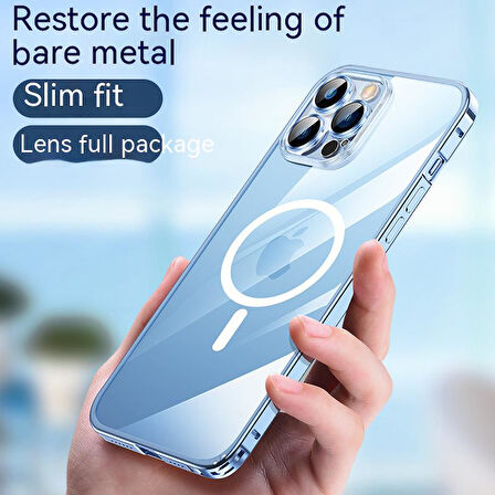Apple iPhone 13 Pro Max Kılıf Kamera Lensli Metal Çerçeve Bumper Kilitli Kapak