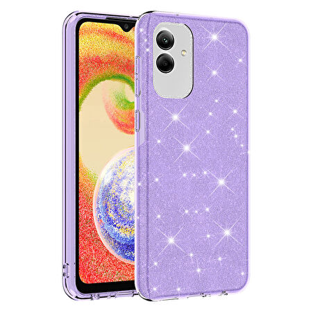 Samsung Galaxy A04 Kılıf Simli Parlak Shining Kapak