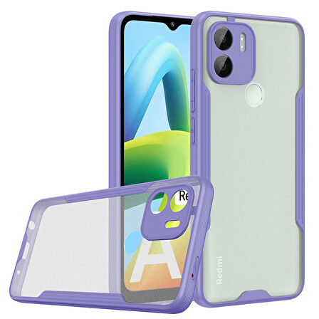 Xiaomi Redmi A1 Kılıf Kenar Renkli Kamera Korumalı Mat Kapak