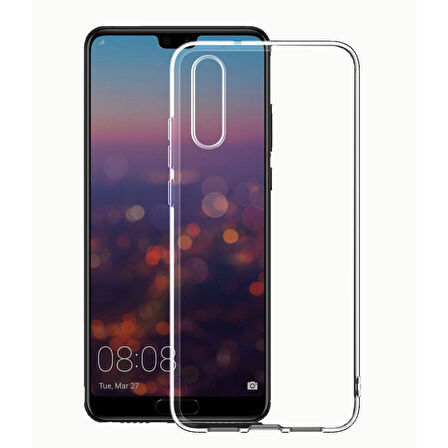 Huawei P20 Kılıf Şeffaf Silikon Hibrit Case Kapak