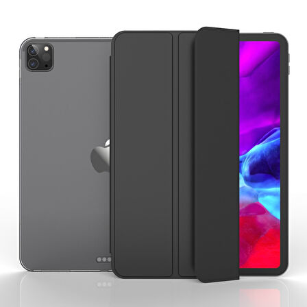 Apple iPad Pro 13inç M4 2024 Kılıf PU Deri Smart Standlı Case A2925 A2926 A3007