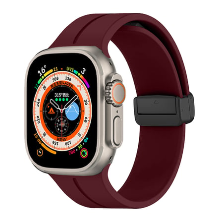Apple Watch Ultra 49mm Kordon Magnetli Ayarlanır Silikon Kordon