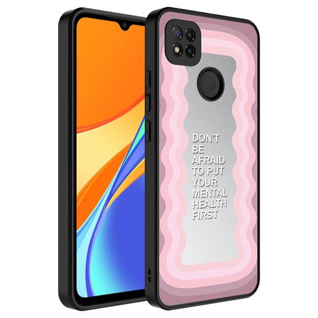 Xiaomi Redmi 10A Kılıf Aynalı Desenli Kamera Korumalı Parlak Mirror Kapak